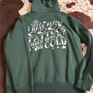 Forest Green Graphic Hoodie
